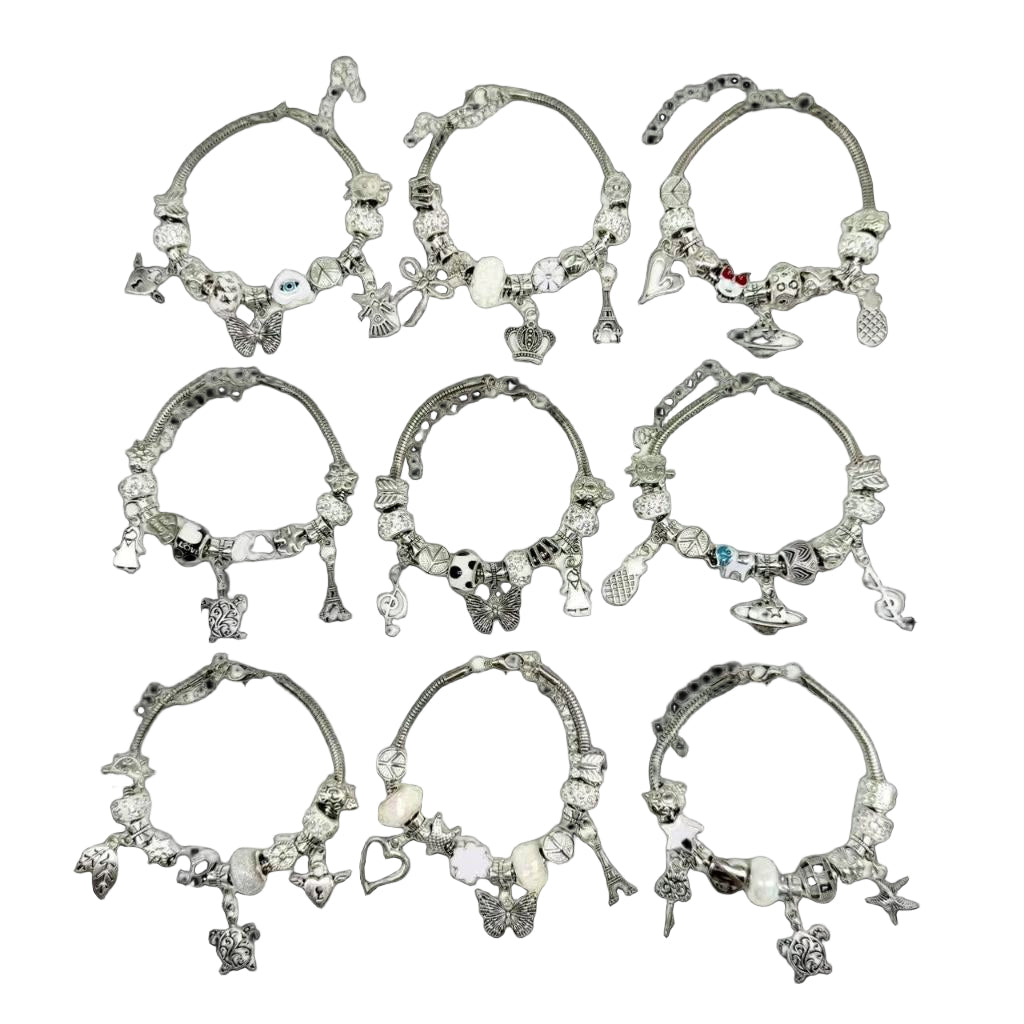 Pulseiras Berloque com 3 Charms Inclusos