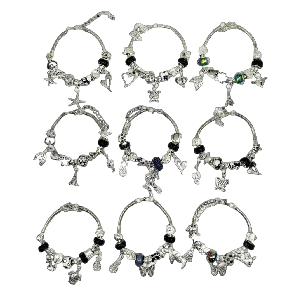 Pulseiras Berloque com 3 Charms Inclusos